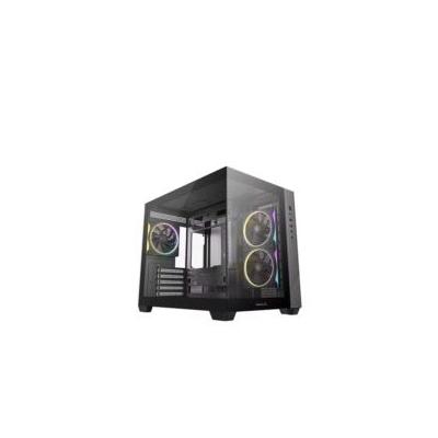 CG330-3F Micro-ATX 3 ARGB Fanlı Çift Hazneli Akvaryum Siyah Kasa