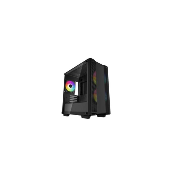 DEEPCOOL CC360-ARGB Micro ATX 120mm ARGB 3 Fanlı Temperli Cam Yan Panelli Siyah PC Kasa