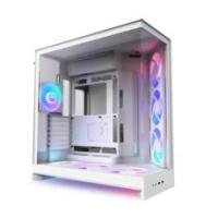 NZXT CM-H92FW-P1 H9 Flow RGB 2025 Dual Chamber Mid Tower Case w RGB Fans White