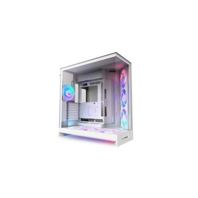 NZXT CM-H92FW-P1 H9 Flow RGB 2025 Dual Chamber Mid Tower Case w RGB Fans White